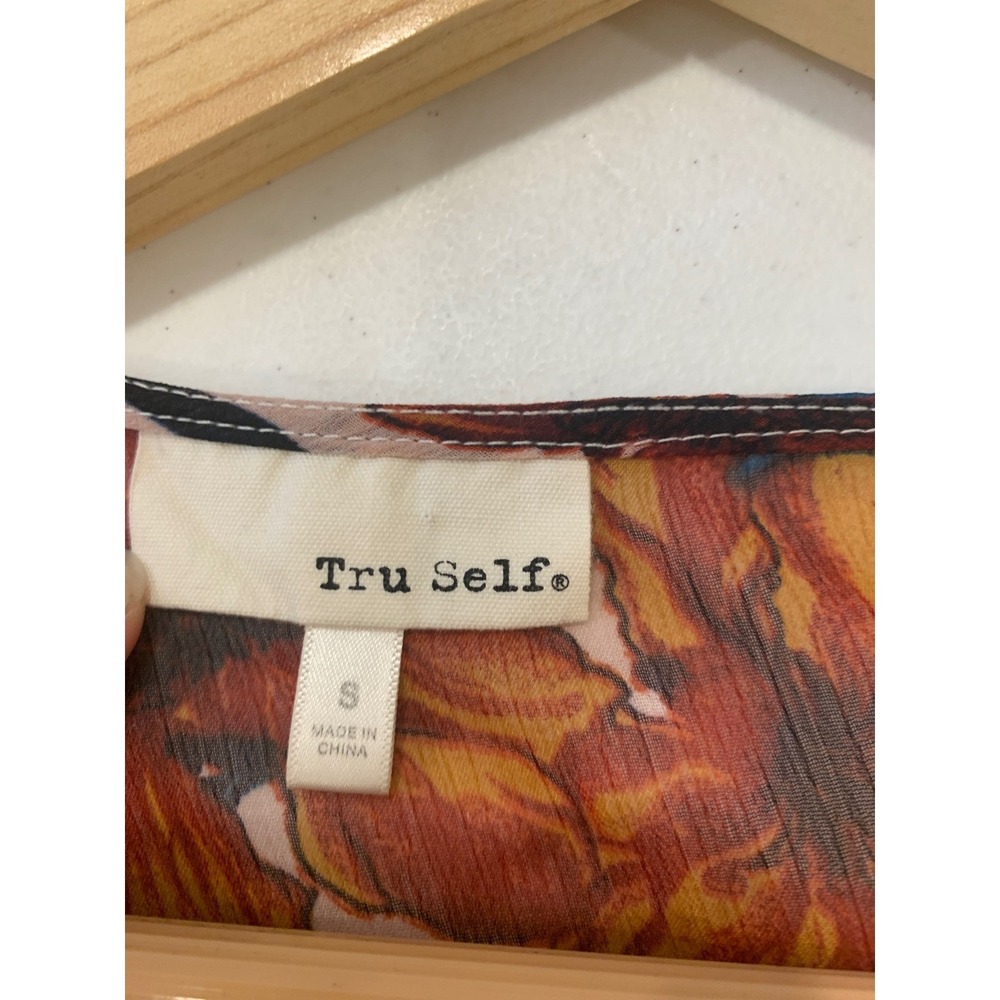 Tru Self Floral Striped Lace Trim Kimono Small‎ Boho Festival Cottagecore Women - Picture 4 of 6